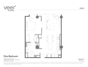 Veer 1bd Floor Plan